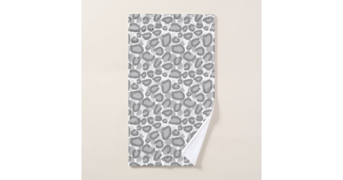 grey leopard towels