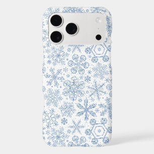 Gray Snowflakes on off white iPhone 17 Pro Max Case