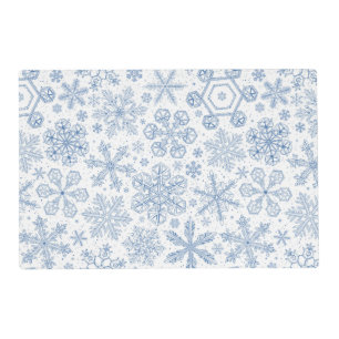 Gray Snowflakes on off white Placemat