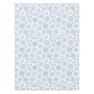 Gray Snowflakes on off white Tablecloth