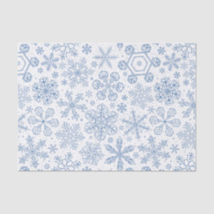Gray Snowflakes on off white Tissue Paper