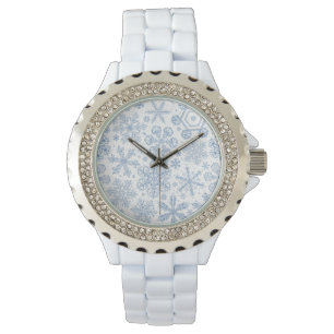 Gray Snowflakes on off white Watch
