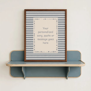 Gray Song Lyric Poster - Custom Lyric Gift