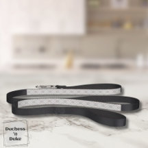 Gray Spanish Tile Pattern Dog Leash