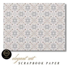 Gray Spanish Tile Pattern Scrapbook Paper 