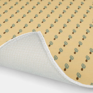 Gray spatula drawing pattern brown outdoor rug