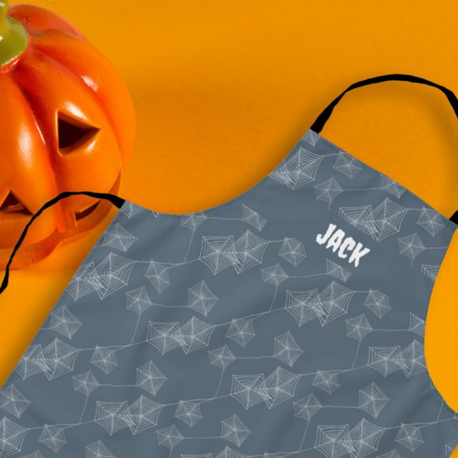 Gray spider web, customisable Halloween Apron (Gray spider web, customisable Halloween Apron
)