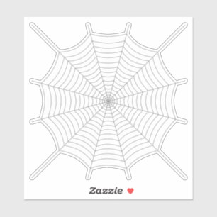 Gray spider web Halloween pattern Sticker