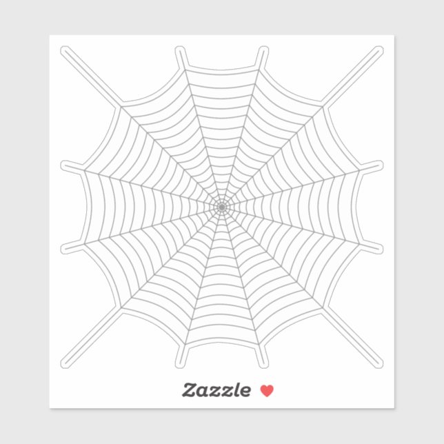 Gray spider web Halloween pattern Sticker (Sheet)