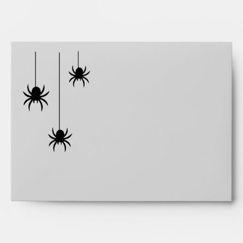 Gray Spiders and Lace Invitation Envelope