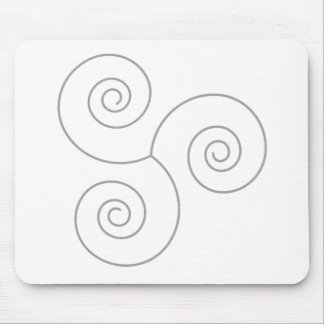 Gray Spiral of Life Mouse Pad