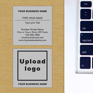 Gray Square Business Card