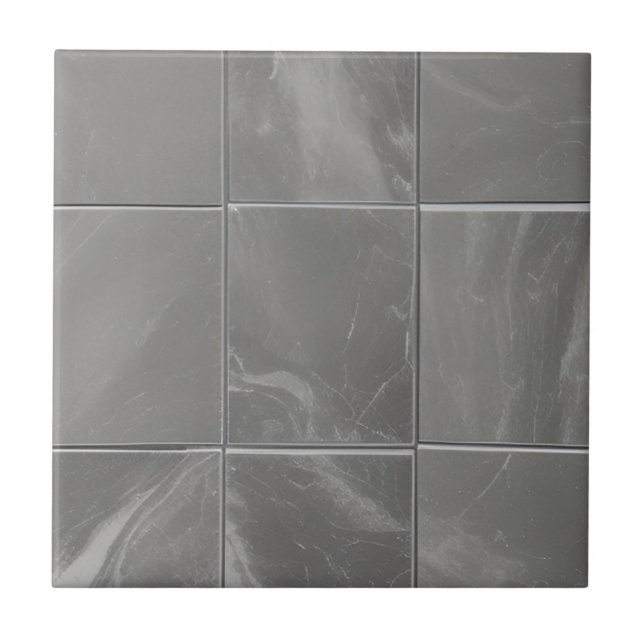 Gray square geometric marble tiles (Front)