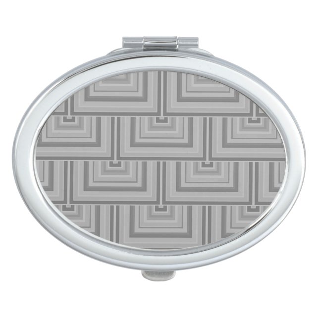 Gray square scales makeup mirror (Front)