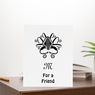 Gray Squid Monogram Foam Board