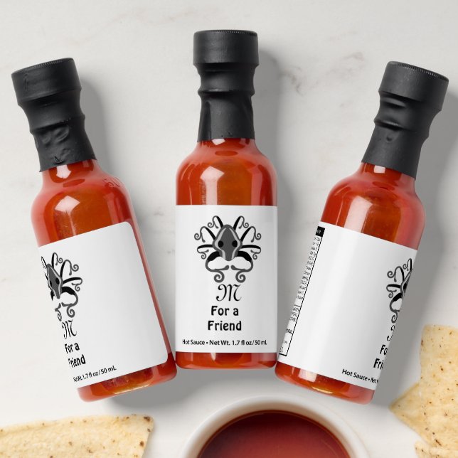 Gray Squid Monogram Hot Sauces (Laydown)