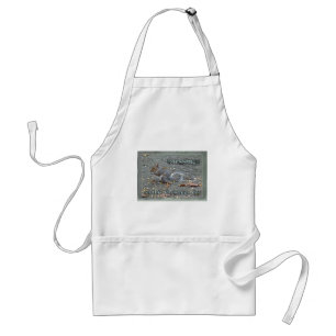 Gray Squirrel Christmas Blessings Series Adult Apron