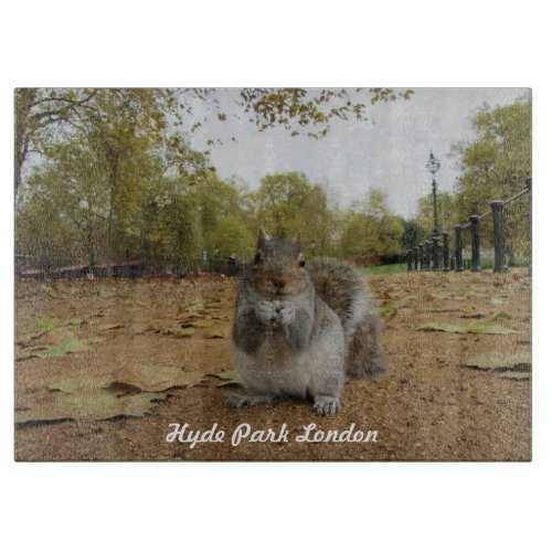 Gray Squirrel Hyde Park London Cutting Board