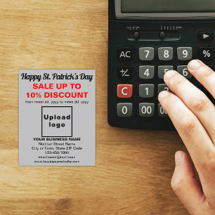 Gray St. Patrick's Day Business Sale Flyer