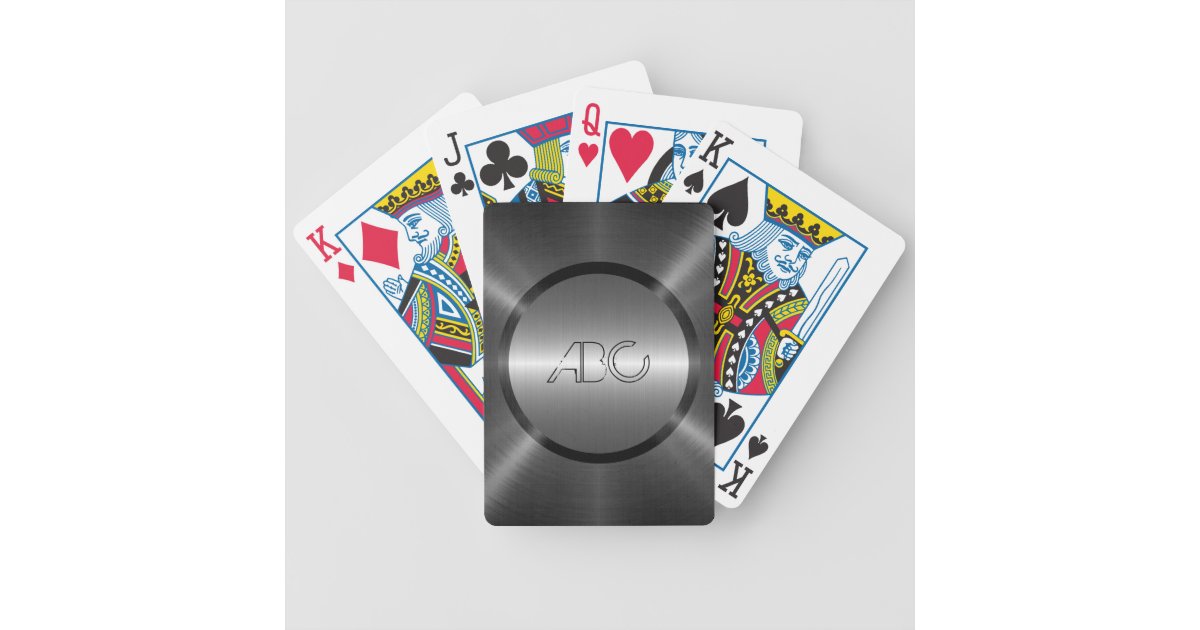 Gray Stainless Steel Metal Bicycle Playing Cards