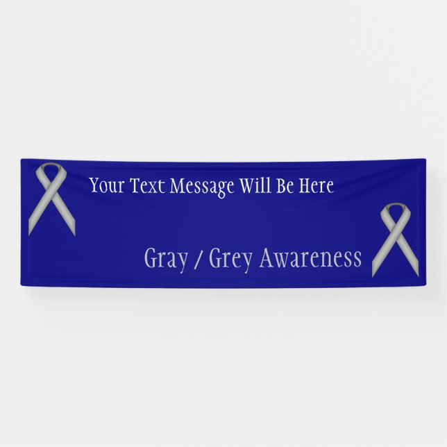 Gray Standard Ribbon by Kenneth Yoncich Banner (Horizontal)
