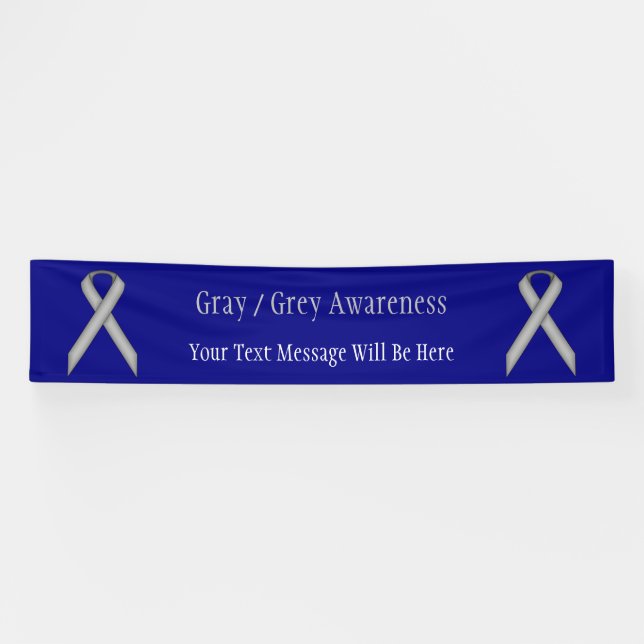 Gray Standard Ribbon by Kenneth Yoncich Banner (Horizontal)