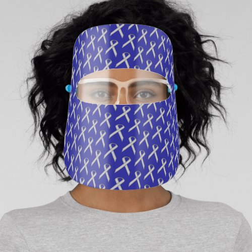 Gray Standard Ribbon by Kenneth Yoncich Face Shield