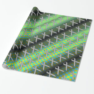 Gray Standard Ribbon Pattern by Kenneth Yoncich Wrapping Paper