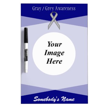Gray Standard Ribbon Template By Kenneth Yoncich Dry Erase Board by KennethYoncich at Zazzle