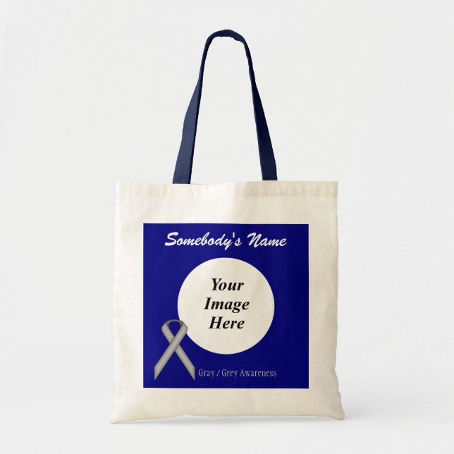Gray Standard Ribbon Template by Kenneth Yoncich Tote Bag (Front)