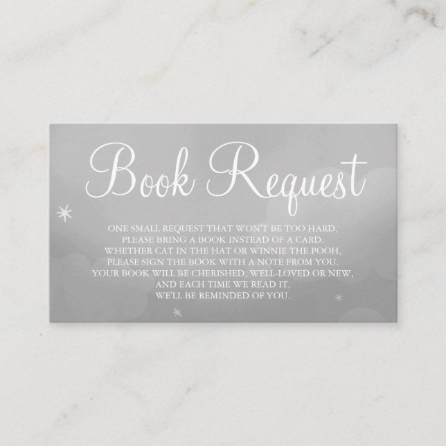 Gray Star Sky Book Request Card (Front)