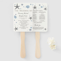 Gray Starfish Blue Shell ceremony program