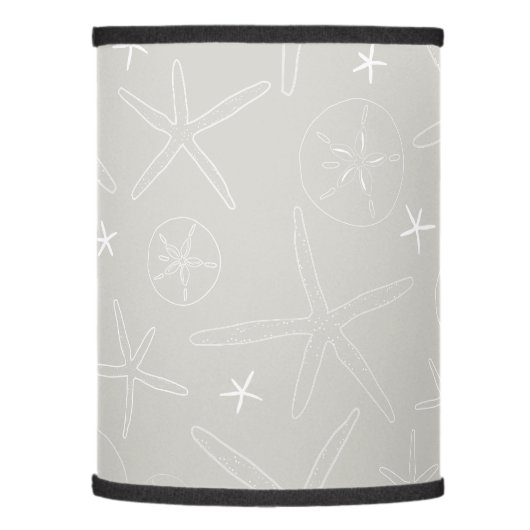 Gray Starfish & Sand Dollar Table Lamp (Left)