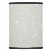 Gray Starfish & Sand Dollar Table Lamp (Front)