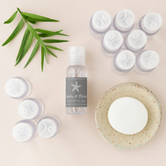 Gray Starfish Wedding Hand Sanitizer