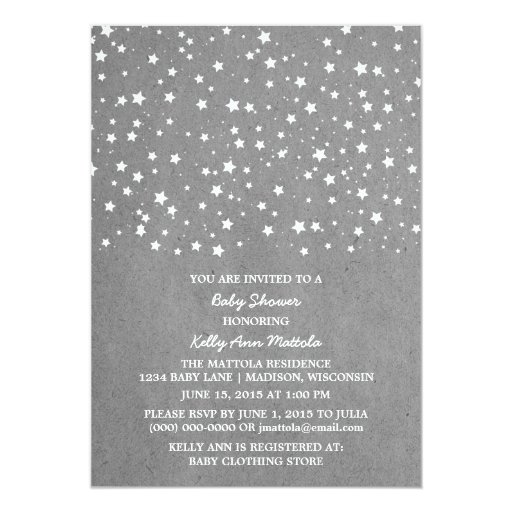 Starry Night Baby Shower Invitations 7