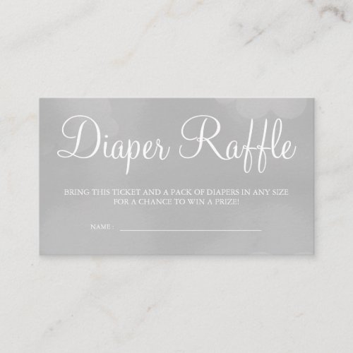 Gray Starry Sky Diaper Raffle Card Tickets