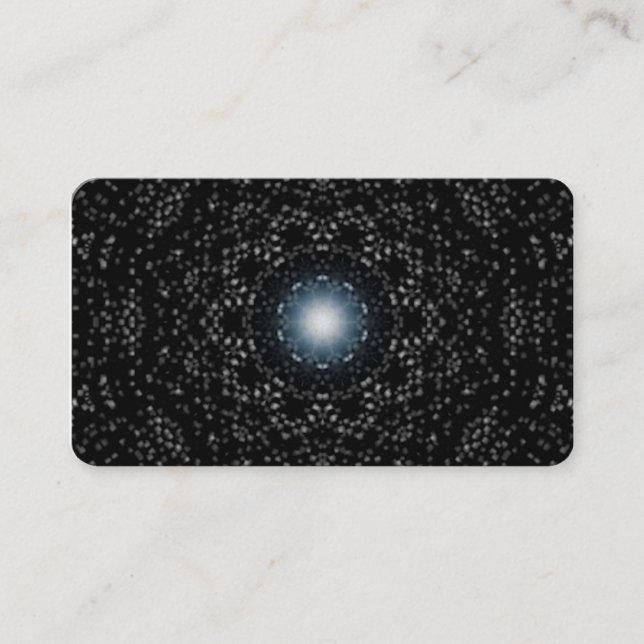 Gray Stars on Black Designer Business Cards (Front)