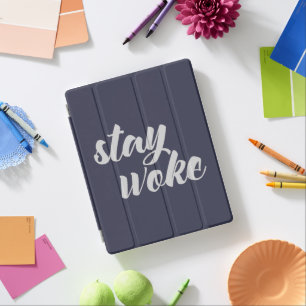 Gray Stay Woke iPad Smart Cover