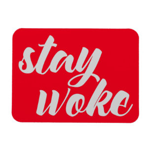 Gray Stay Woke Magnet