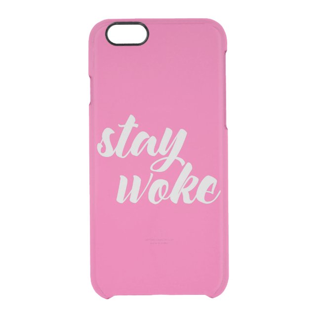 Gray Stay Woke Uncommon iPhone Case (Back)