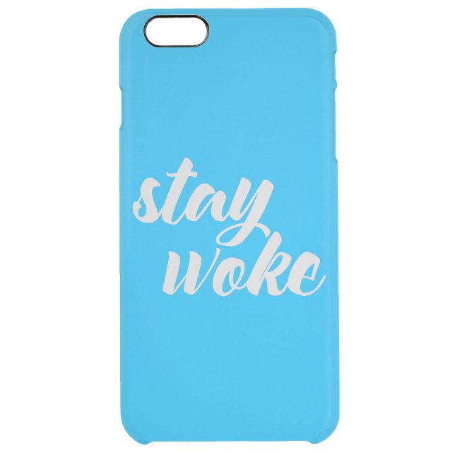 Gray Stay Woke Uncommon iPhone Case (Back)