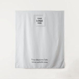 Gray Step and Repeat Business Logo Photo Backdrop