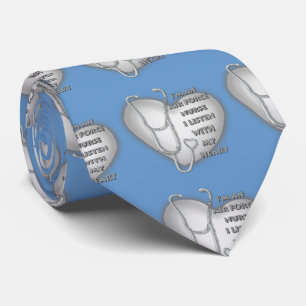 Gray Stethoscope Air Force Nurse Neck Tie