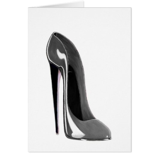 Gray Stiletto Shoe Cards (Front)