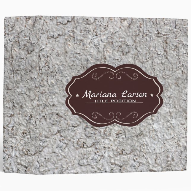 Gray Stone 3 Ring Binder (Front/Spine)