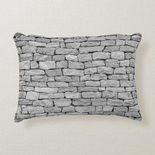 Gray stone wall, abstract background. accent pillow