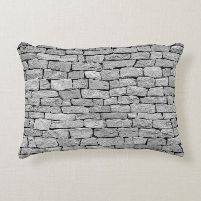 Gray stone wall, abstract background. accent pillow (Front)