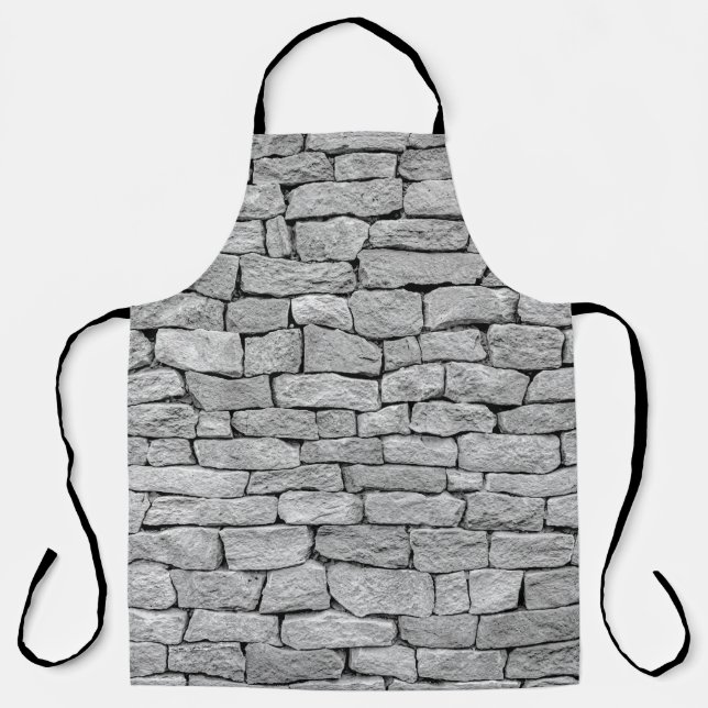 Gray stone wall, abstract background. apron (Front)