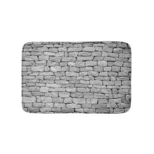 Gray stone wall, abstract background. bath mat
